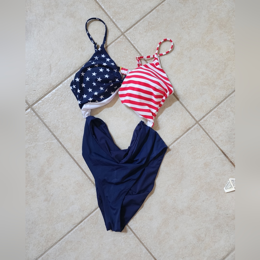 Pink Lily Stars & Stripes Monikini